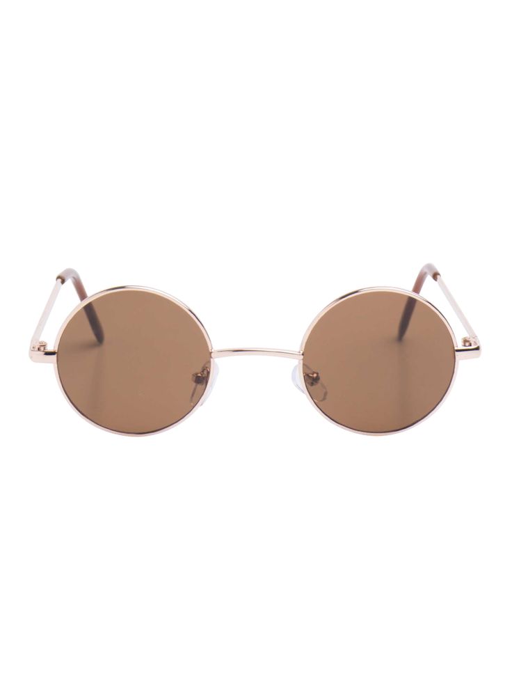Runde braune Brille