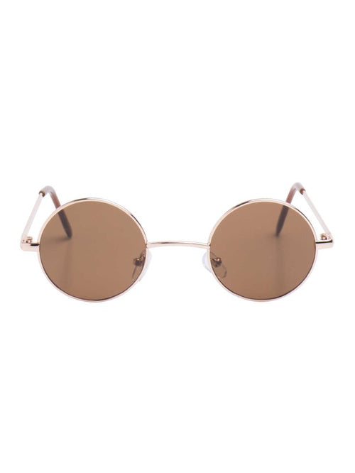 Runde braune Brille