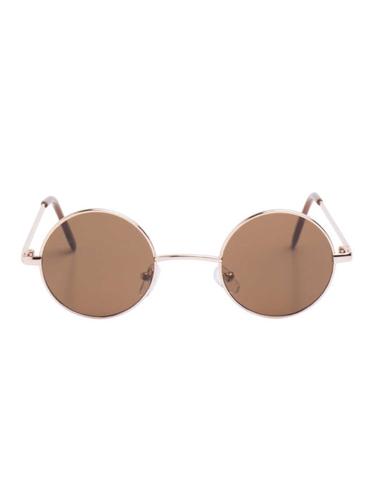 Runde braune Brille